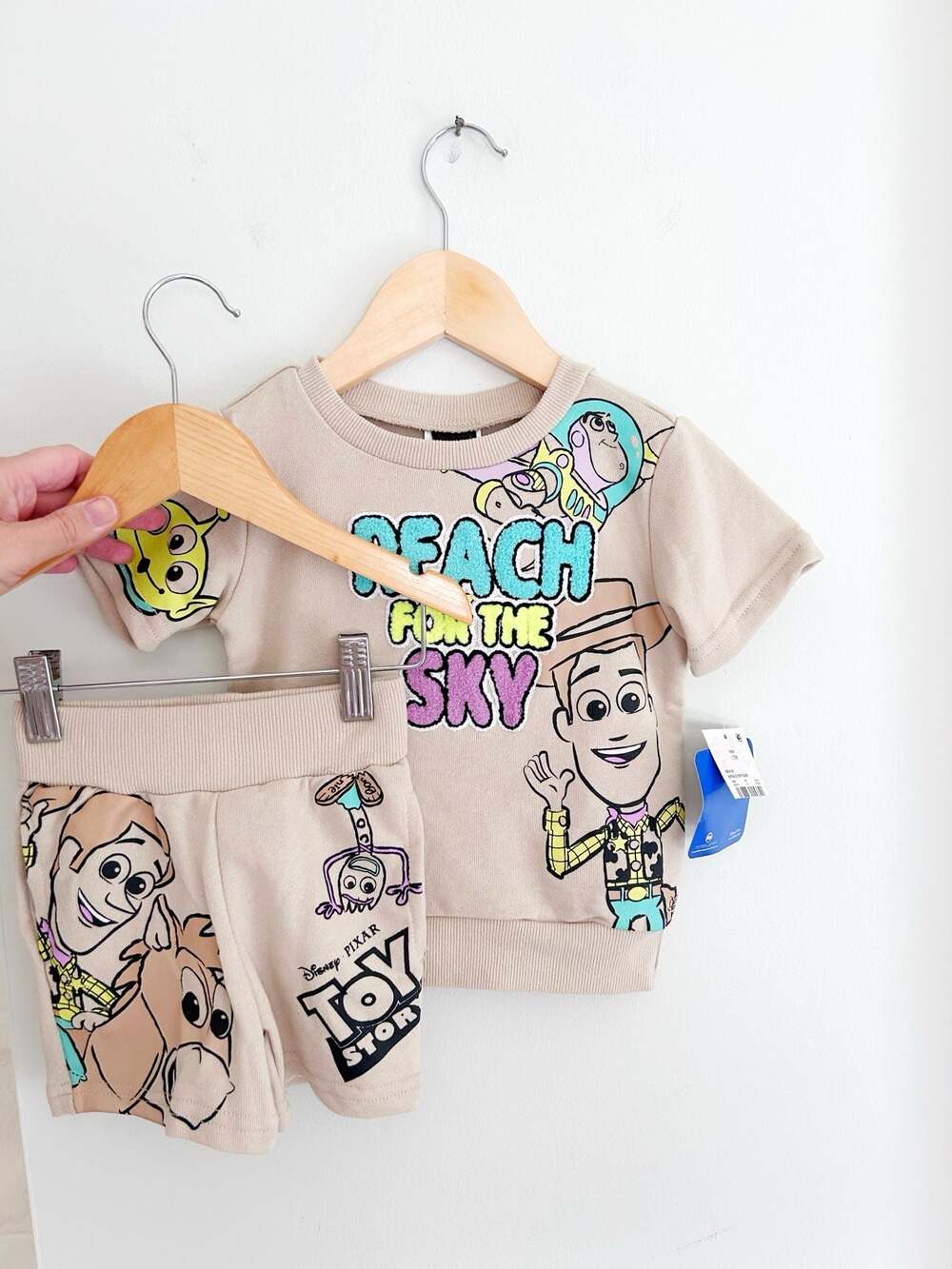 Disney Pixar Toy Story Woody Reach For The Sky Short-Sleeve Top and Shorts 2-Pie - Picture 2 of 2